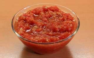 Горлодер из помидор с чесноком и хреном.