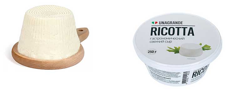Какую имеет сыр рикотта калорийность?