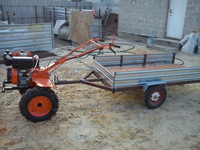 Прицеп к мотоблоку своими руками