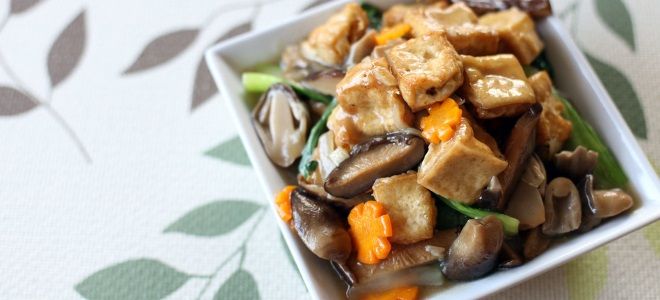 сыр тофу с грибами